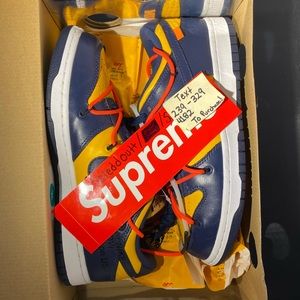 NEW AUTHENTIC Nike x Off White Dunk Low “Michigan” Size 7.5M/ 9W $400 OBO
